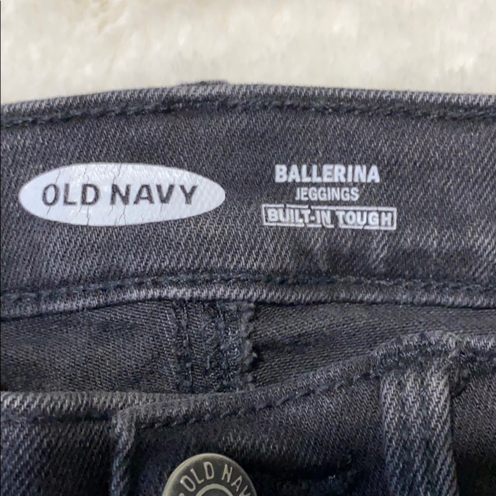 GIRLS Size 10 BLACK OLD NAVY Ballerina Jeans - Picture 3 of 8